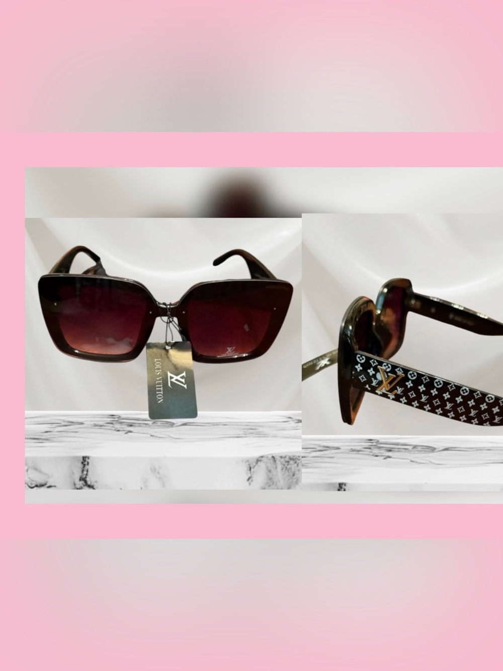 Louis Vuitton Black Gradient Square Sunglasses with Monogram Temples - Picture 6 of 6